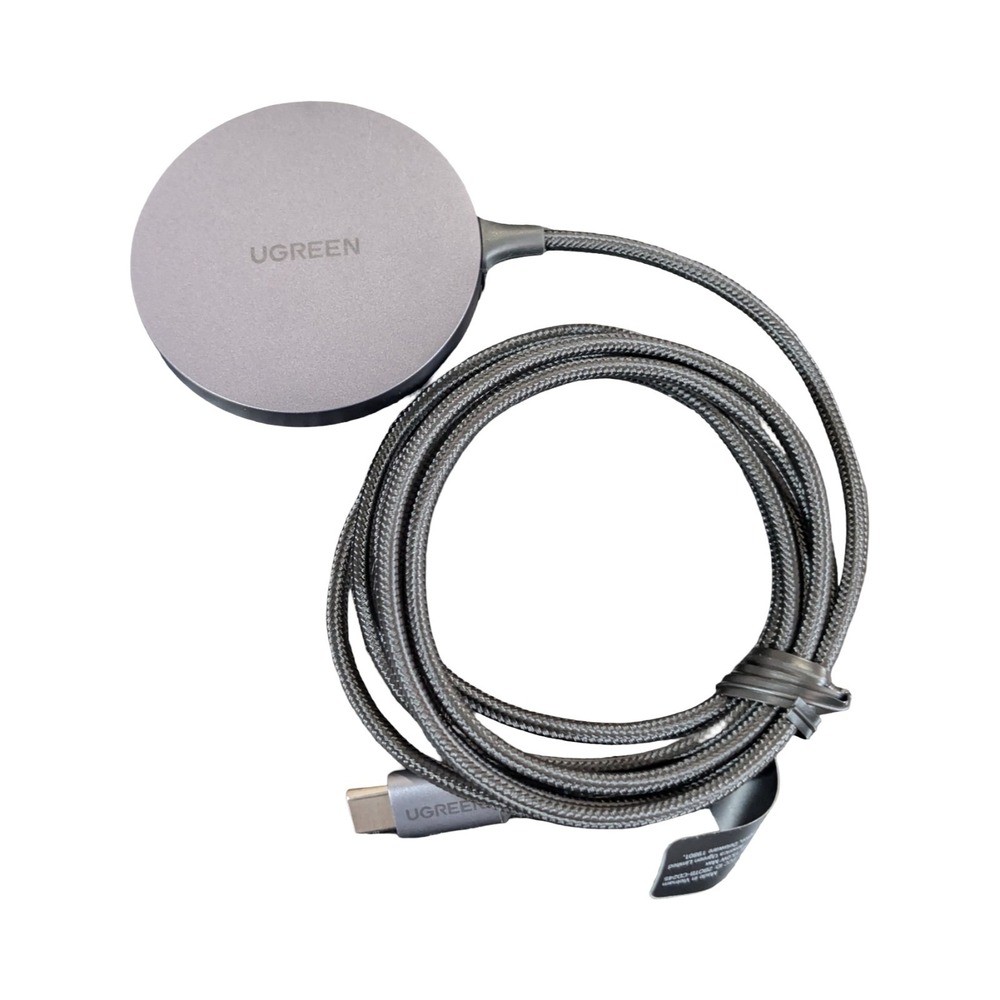 Nn5O UGREEN - Magnetic Wireless Charger for iPhone 17 - 12 / Airpods Magsafe Gry